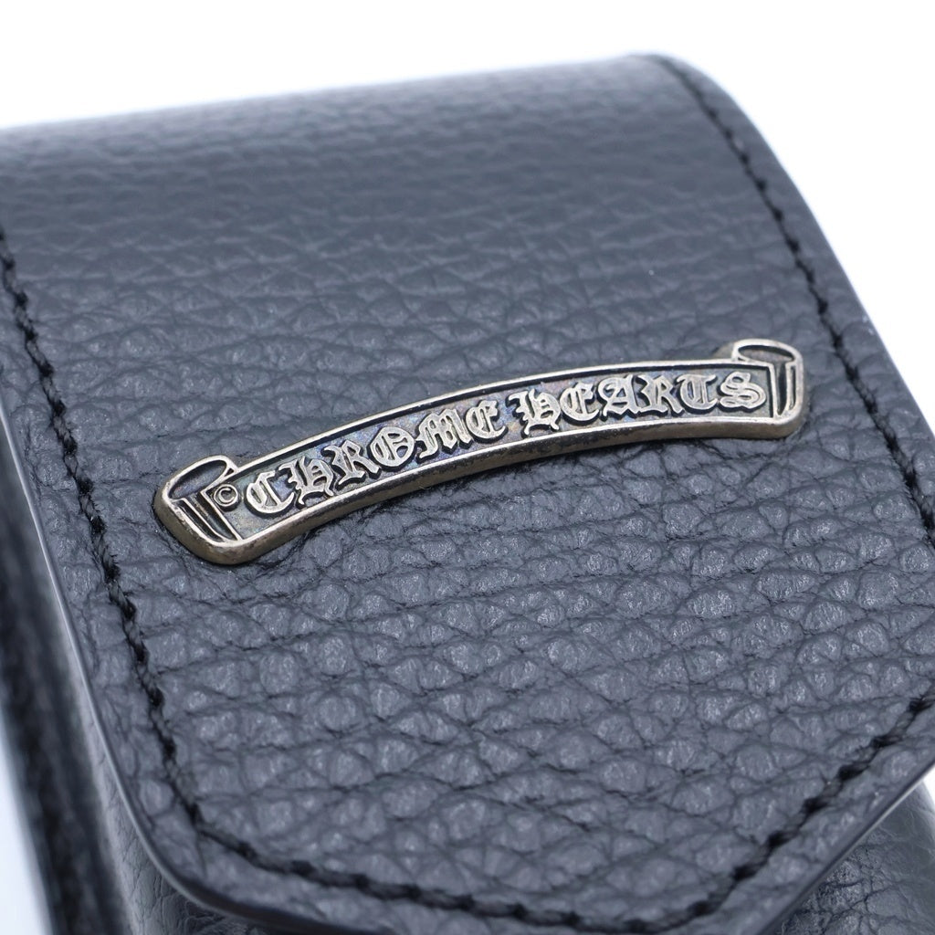 CHROME HEARTS(クロムハーツ) CASE スクロールラベル レザーメガネケース ブラック
