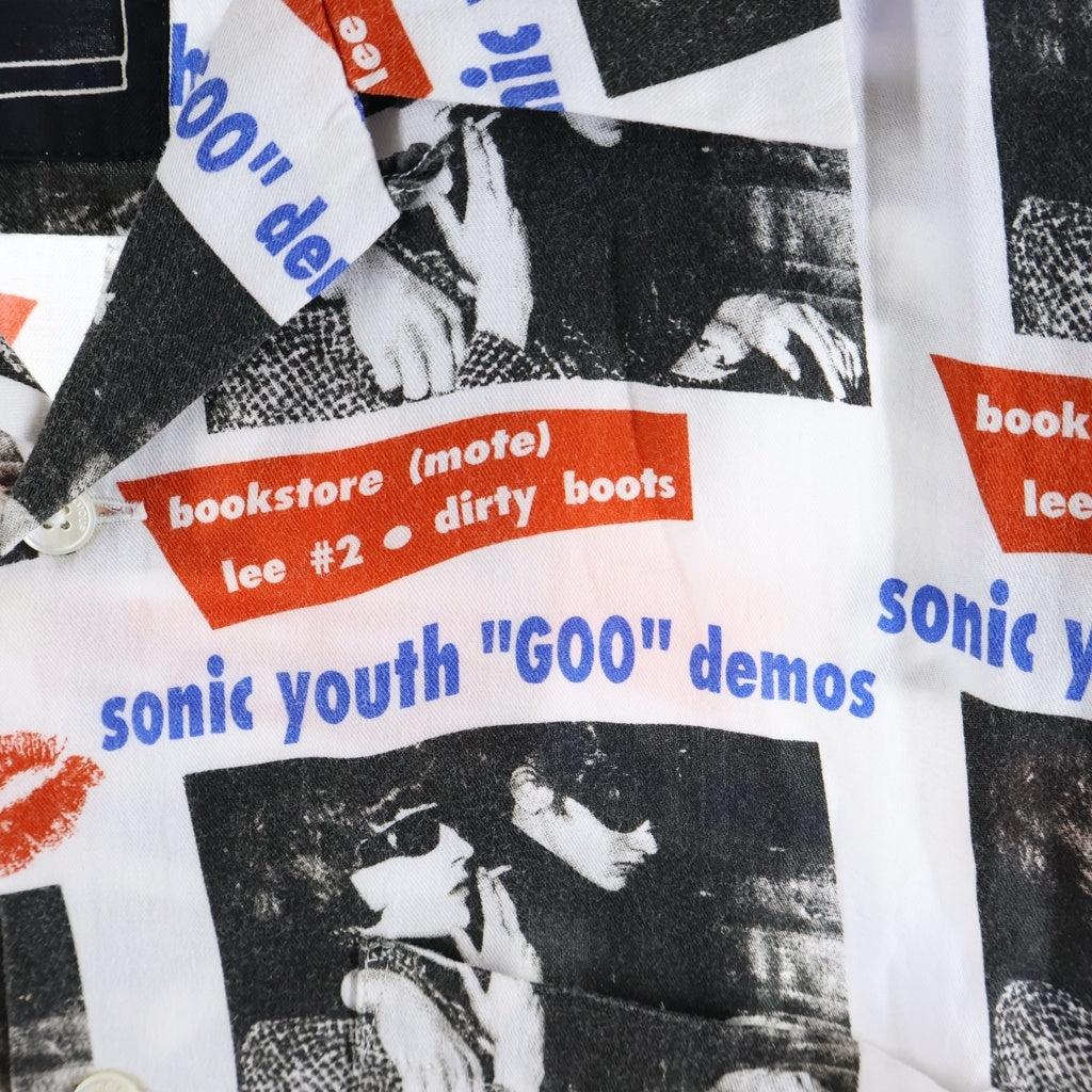 HYSTERIC GLAMOUR(ヒステリックグラマー) 22SS ×SONIC YOUTH GOO DEMOS ソニックユース グーデモス柄 オープンカラー 半袖シャツ マルチ 02221AH06