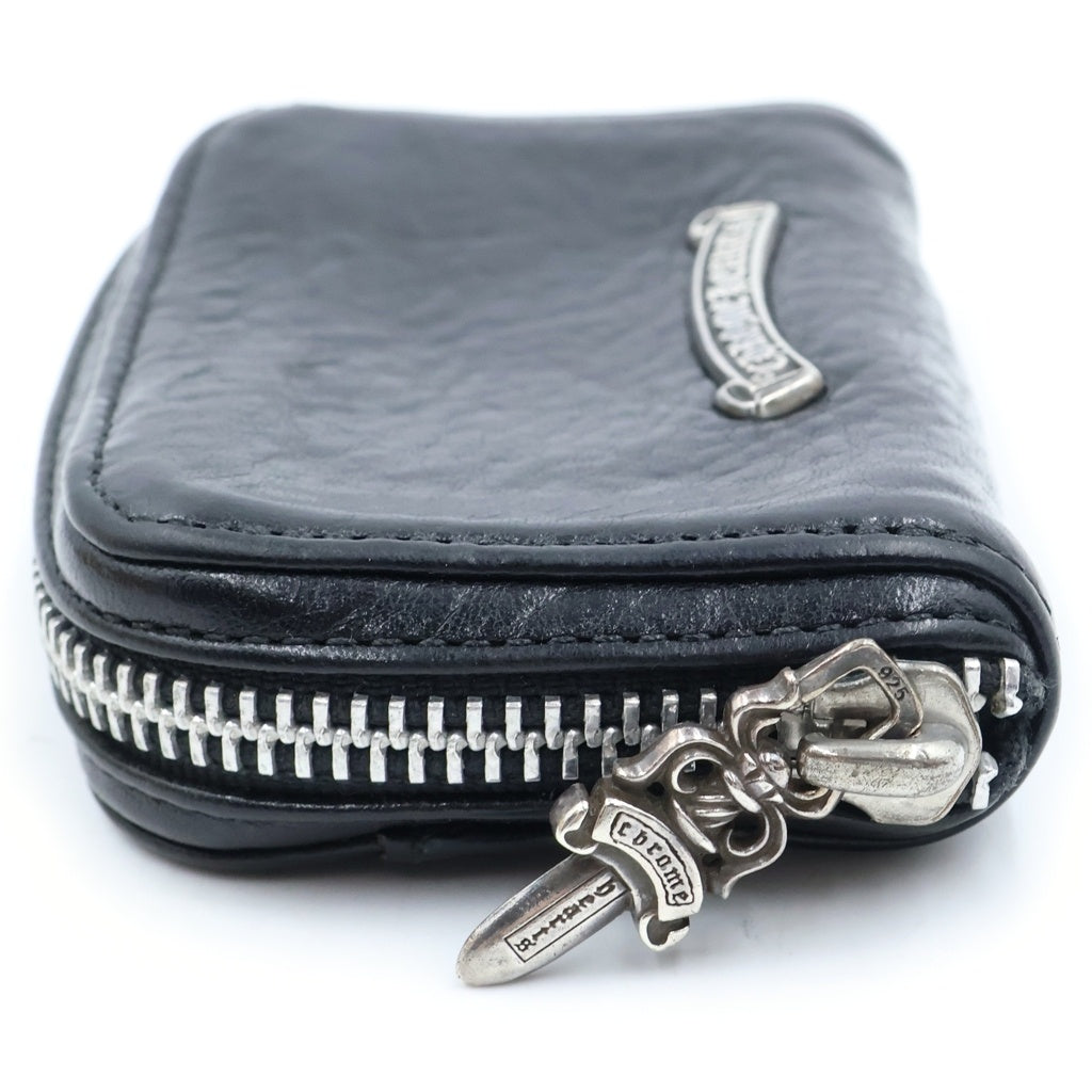 CHROME HEARTS(クロムハーツ) COIN CASE シングルフォールド ダガージップ コインケース コンパクトウォレット ブラック/シルバー