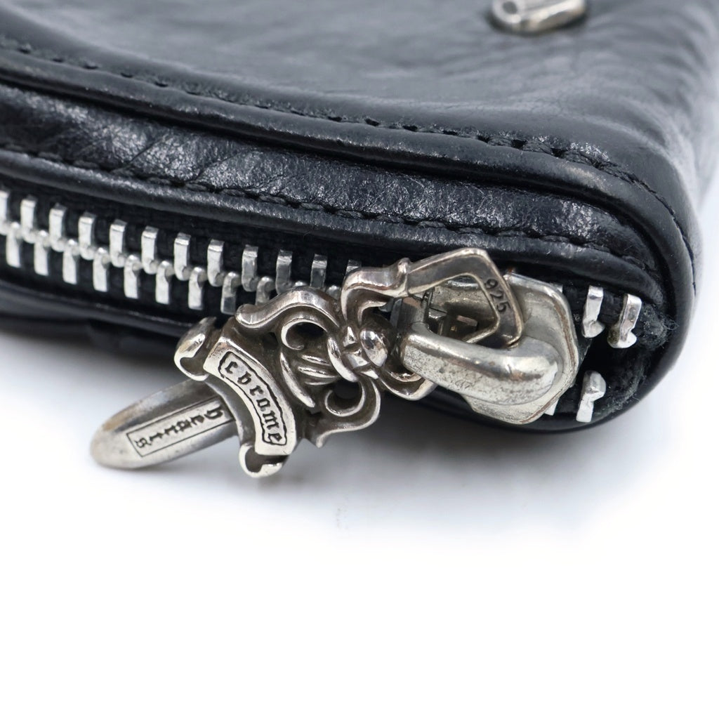 CHROME HEARTS(クロムハーツ) COIN CASE シングルフォールド ダガージップ コインケース コンパクトウォレット ブラック/シルバー