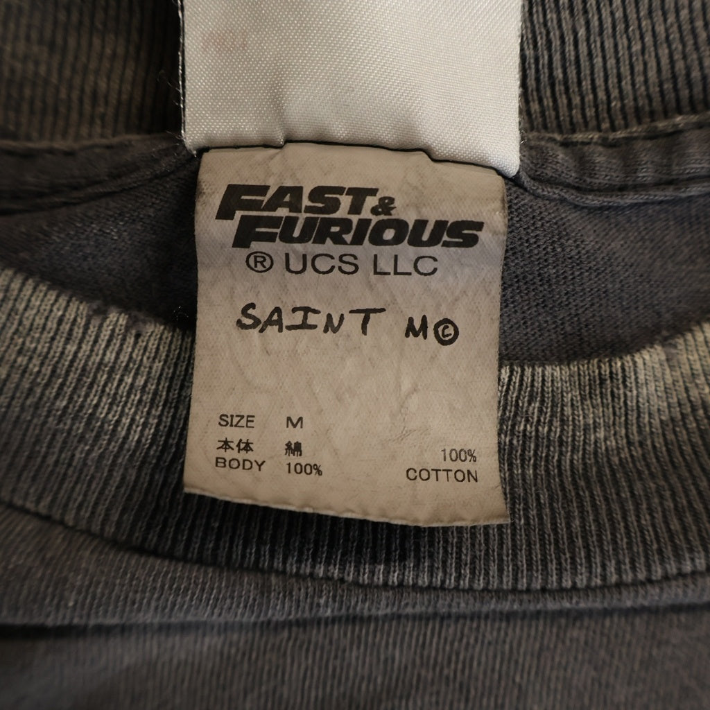 SAINT MICHAEL(セントマイケル) 26SS FAST FURIOUS ファスト アンド フュリアス 半袖Tシャツ カットソー グレー SM-MK8-0000-C06