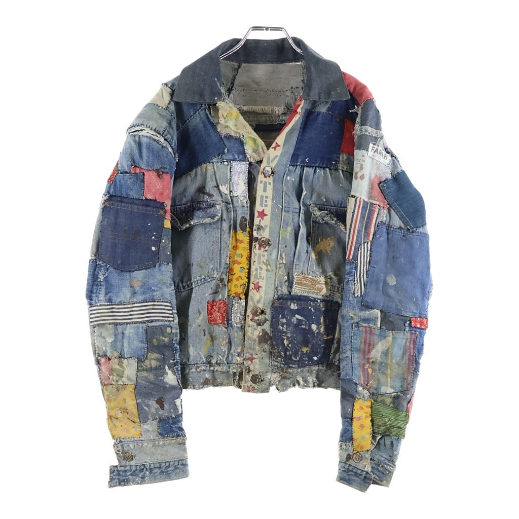 Levi's(リーバイス) 50s～ VINTAGE 507XX PATCHWORK DENIM JACKET パッチワーク ペイント加工 ハギ付き デニムジャケット インディゴ/マルチ