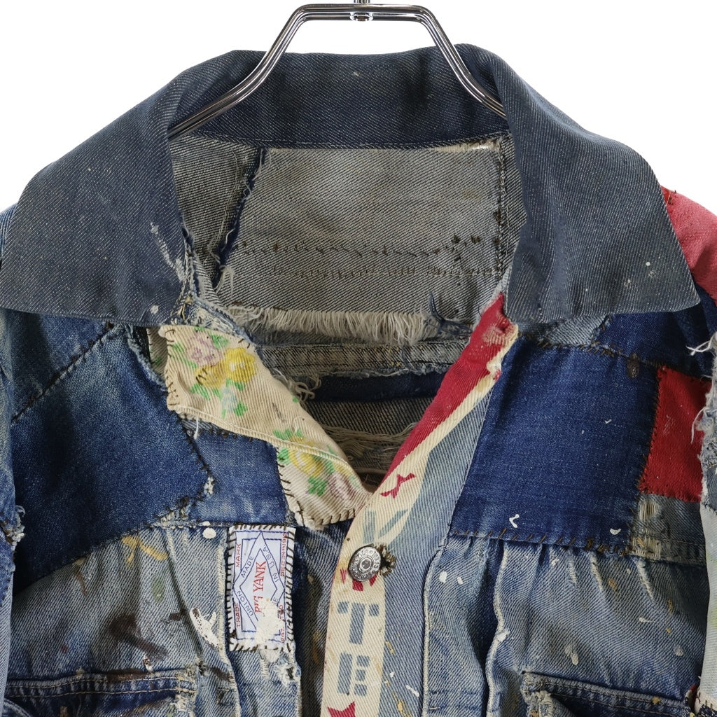 Levi's(リーバイス) 50s～ VINTAGE 507XX PATCHWORK DENIM JACKET パッチワーク ペイント加工 ハギ付き デニムジャケット インディゴ/マルチ