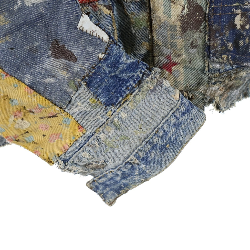 Levi's(リーバイス) 50s～ VINTAGE 507XX PATCHWORK DENIM JACKET パッチワーク ペイント加工 ハギ付き デニムジャケット インディゴ/マルチ