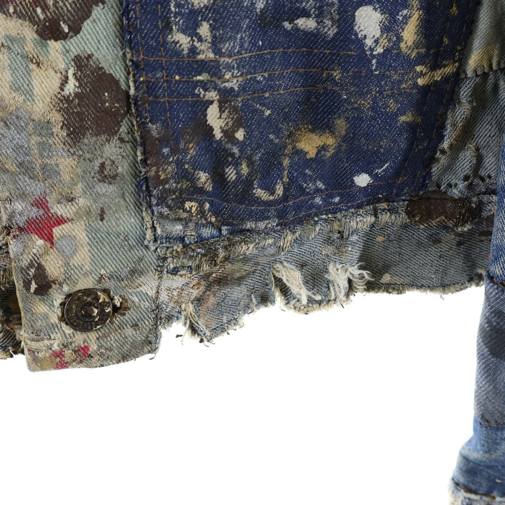 Levi's(リーバイス) 50s～ VINTAGE 507XX PATCHWORK DENIM JACKET パッチワーク ペイント加工 ハギ付き デニムジャケット インディゴ/マルチ