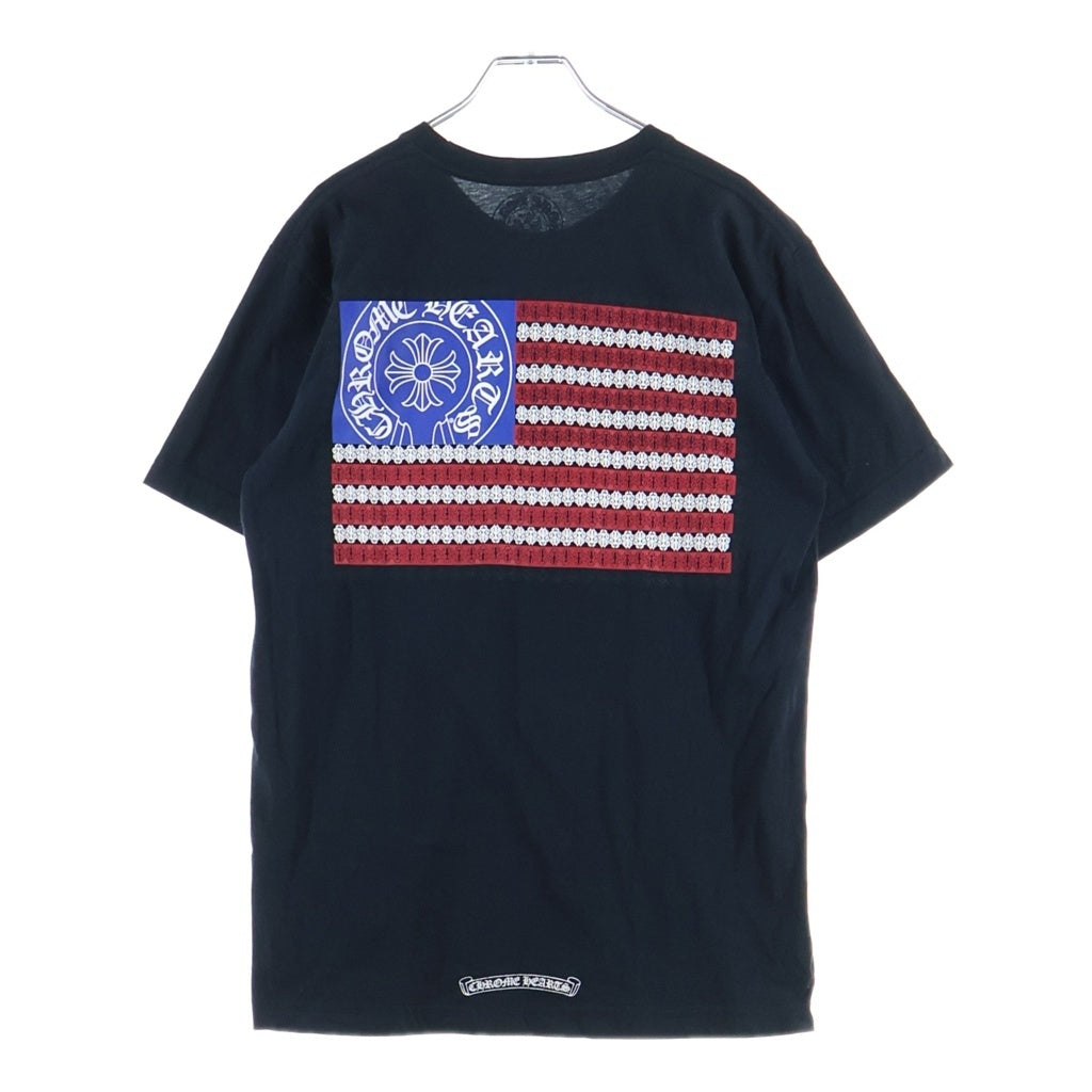 CHROME HEARTS(クロムハーツ) American Flag Dagger Tee アメリカンフラッグダガー 半袖Tシャツ カットソー ブラック