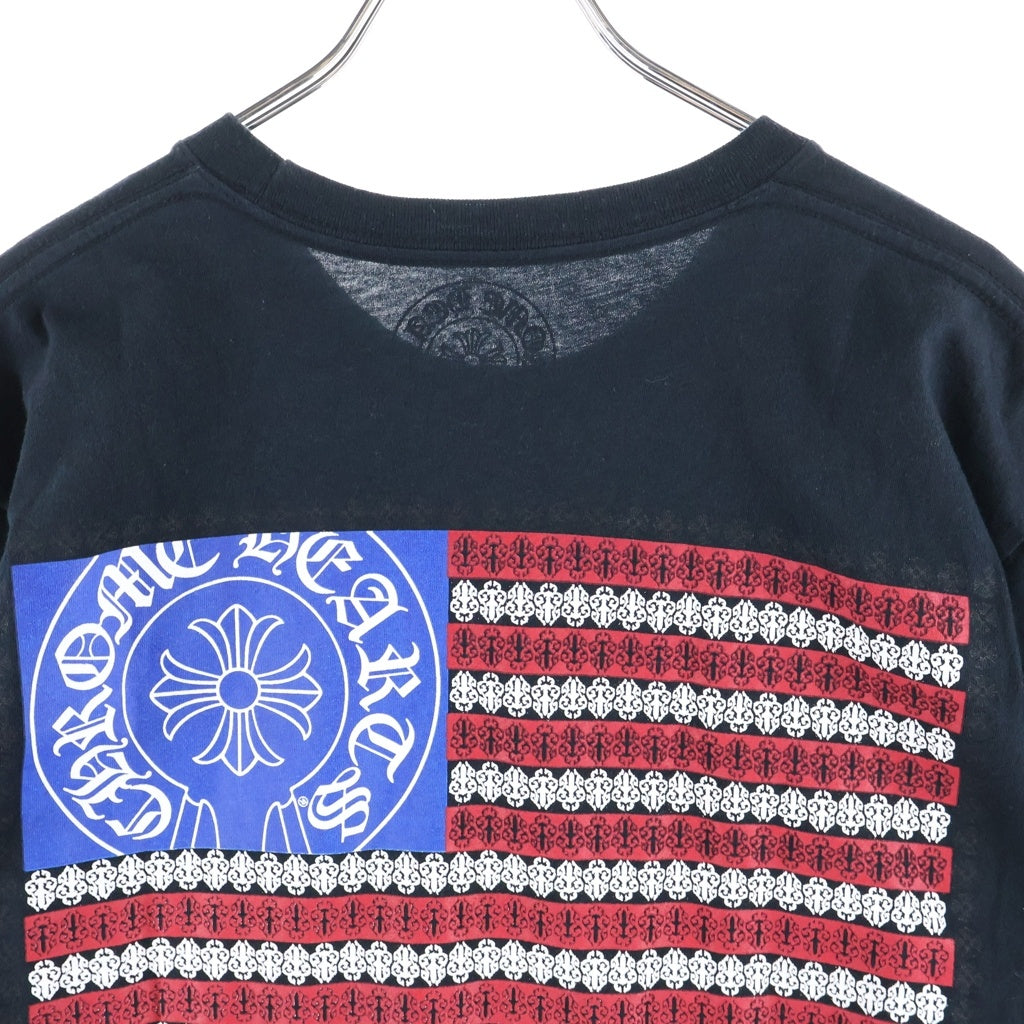 CHROME HEARTS(クロムハーツ) American Flag Dagger Tee アメリカンフラッグダガー 半袖Tシャツ カットソー ブラック