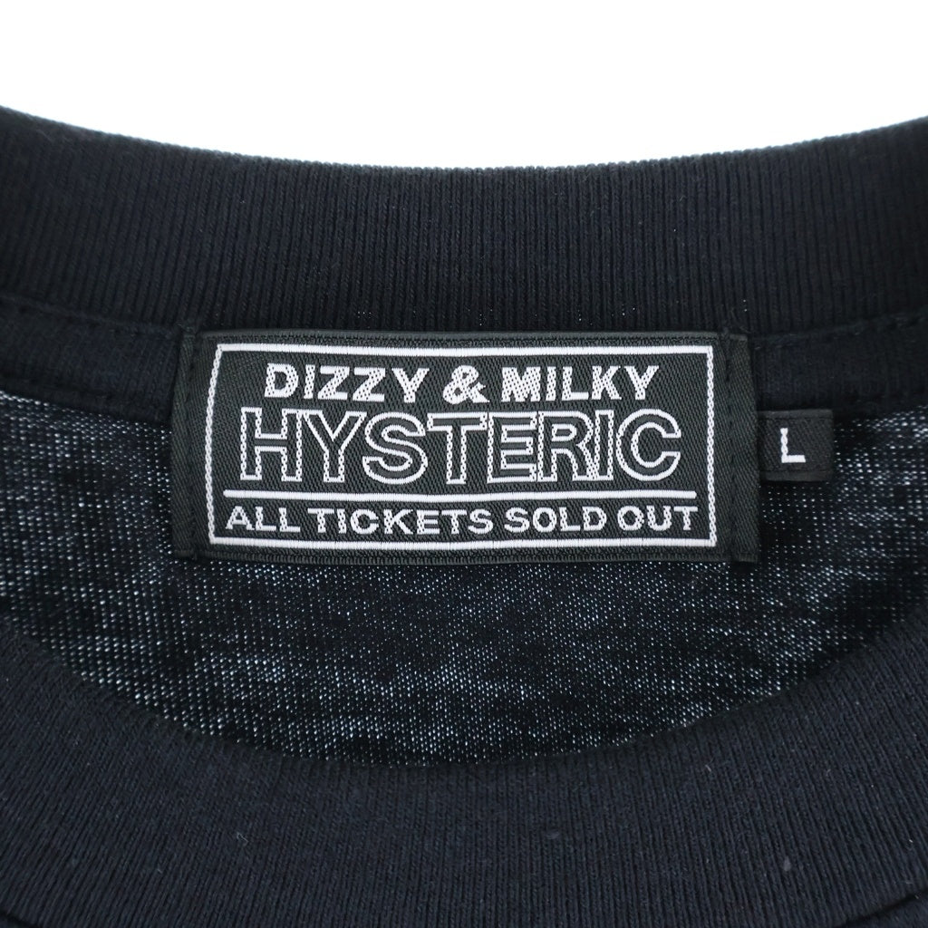 HYSTERIC GLAMOUR(ヒステリックグラマー) BAD ASS MAMA TOUR グラフィックプリント クルーネック 半袖Tシャツ カットソー ブラック 02261CT04