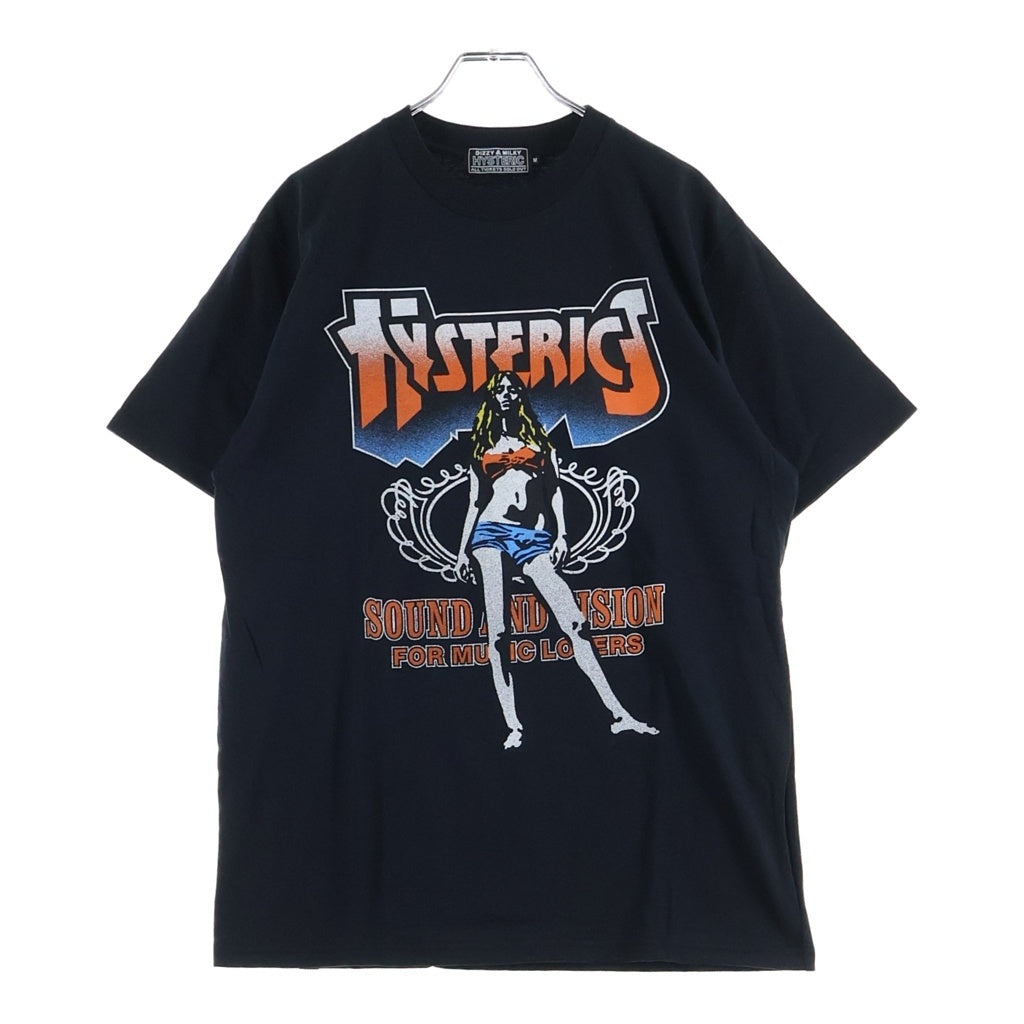 HYSTERIC GLAMOUR(ヒステリックグラマー) BAD ASS MAMA TOUR グラフィックプリント クルーネック 半袖Tシャツ カットソー ブラック 02261CT04