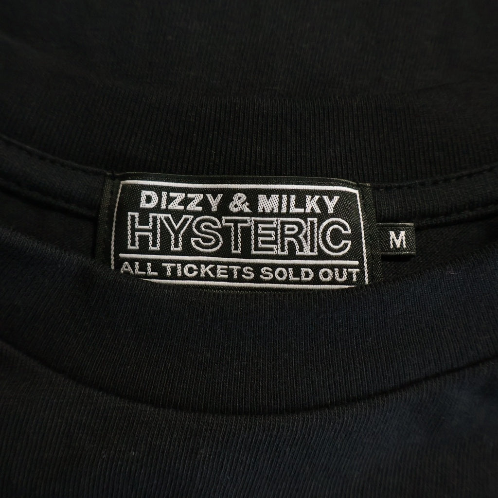 HYSTERIC GLAMOUR(ヒステリックグラマー) BAD ASS MAMA TOUR グラフィックプリント クルーネック 半袖Tシャツ カットソー ブラック 02261CT04