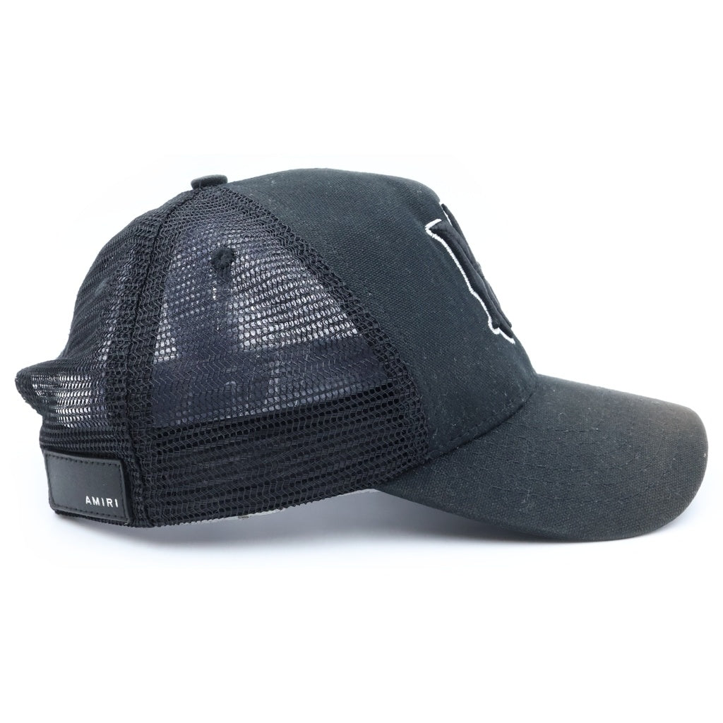 AMIRI(アミリ) MA LOGO TRUCKER HAT ロゴ刺繍 トラッカーメッシュキャップ ブラック AMHATR10 11