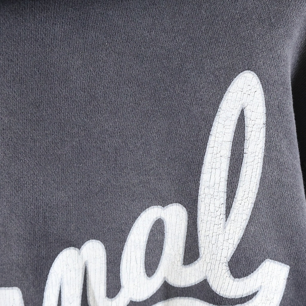 SAINT MICHAEL(セントマイケル) 25SS ×FEAR SNT OF GOD FG_HOODIE フィアオブゴッド VINTAGE加工 両面プリント スウェット プルオーバーパーカー グレー SM-HR8-0000-C03