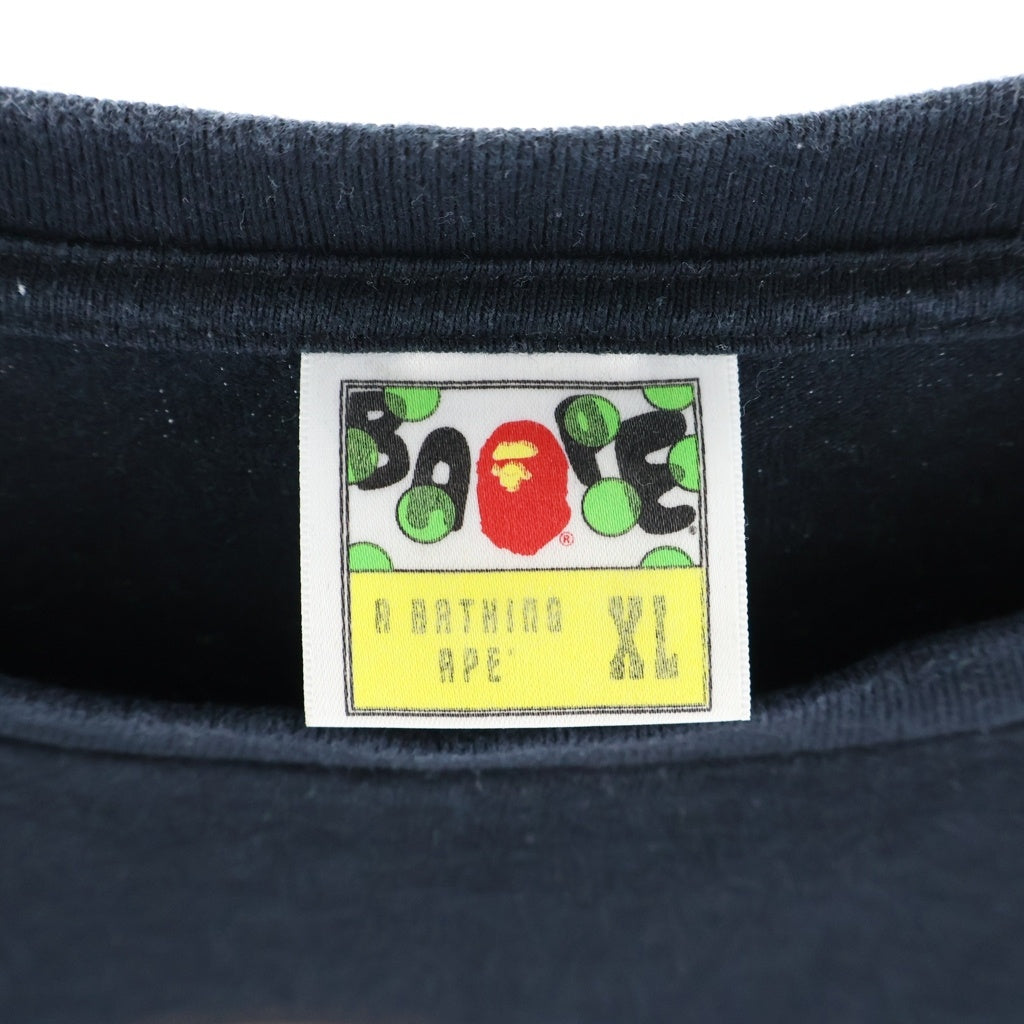 A BATHING APE(アベイシングエイプ) Abc Camo Milo On Big Ape Tee カモミロオン ビックプリント クルーネック 半袖Tシャツ カットソー ブラック 2L30-110-002