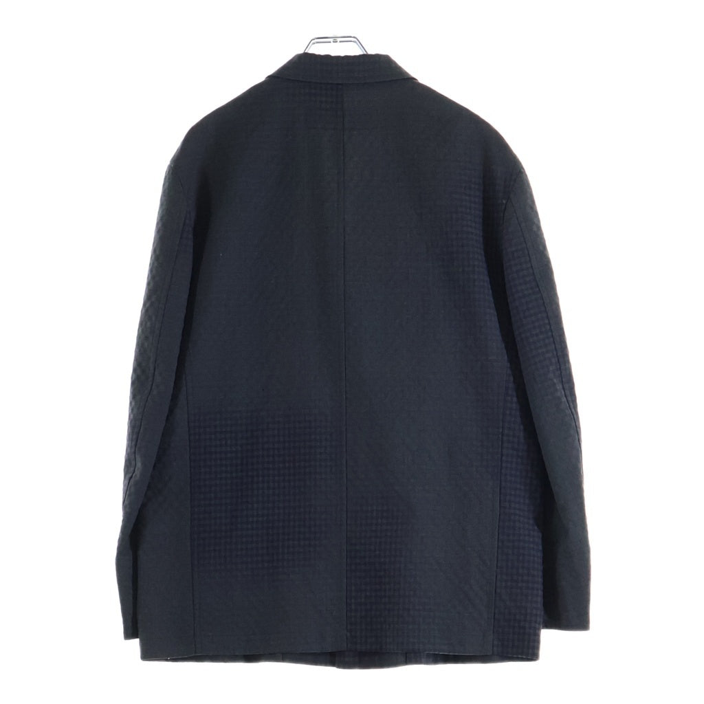 COMME des GARCONS HOMME(コムデギャルソンオム) 98AW 田中オム チェック柄 ノッチドラペル 3B シングルテーラードジャケット グレー AD1998 HJ-04006M