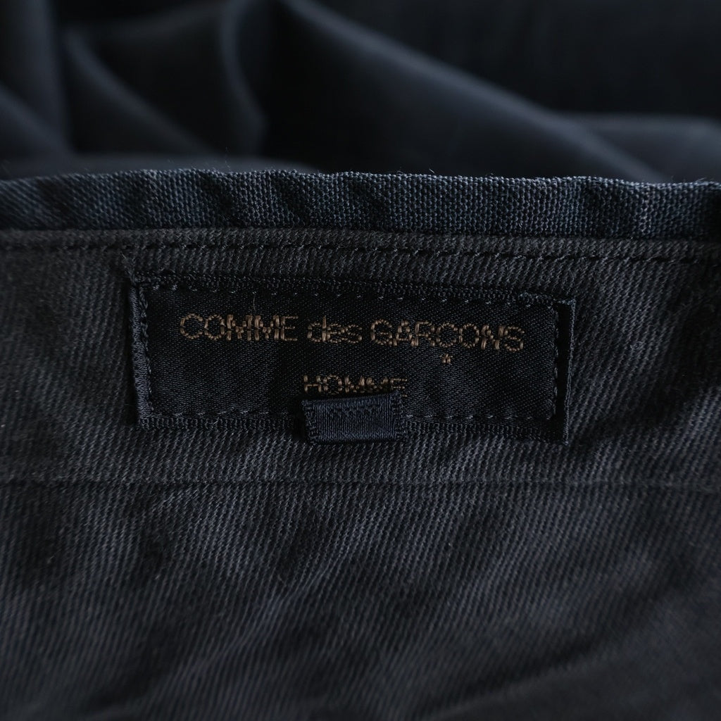 COMME des GARCONS HOMME(コムデギャルソンオム) 97SS 田中オム 裾チェック柄切り替え スラックスパンツ ネイビー AD1996 HP-10033L