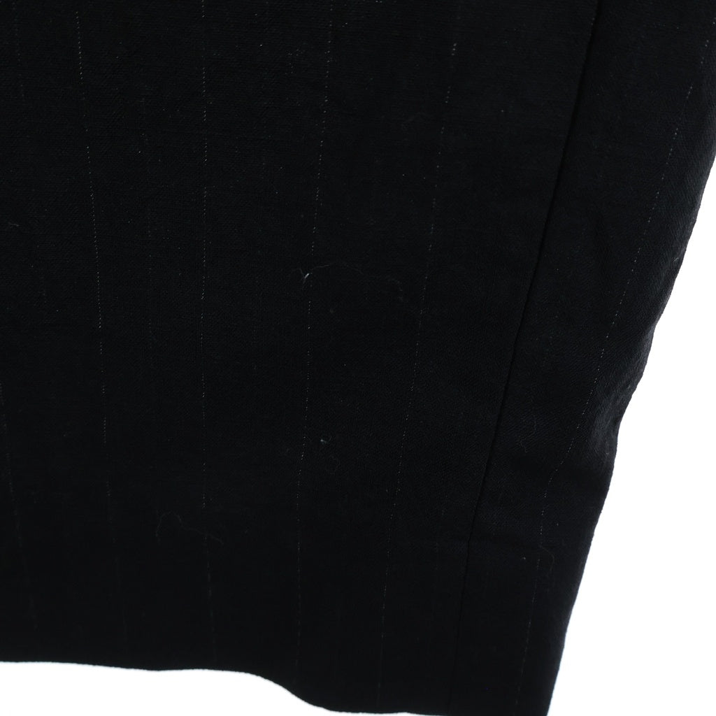COMME des GARCONS HOMME(コムデギャルソンオム) 02SS 田中オム ストライプ柄 ジップアップ スラックスパンツ ブラック AD2001 HE-P030