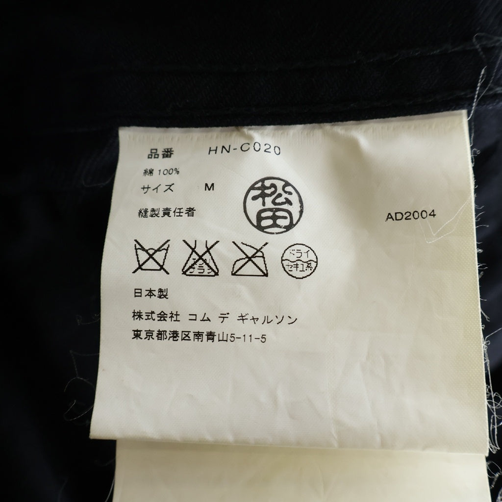 COMME des GARCONS HOMME(コムデギャルソンオム) 04AW 田中オム マルチポケット ジップアップ ハンティングフィールドジャケット ブラック AD2004 HN-C020