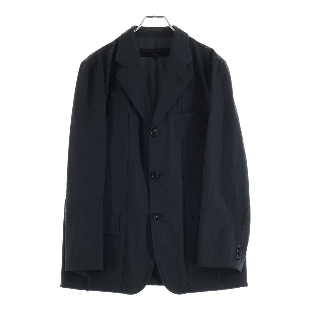 COMME des GARCONS HOMME(コムデギャルソンオム) 01SSS 田中オム ノッチドラペル 3B シングルテーラードジャケット グレー AD2000 HJ-10004S