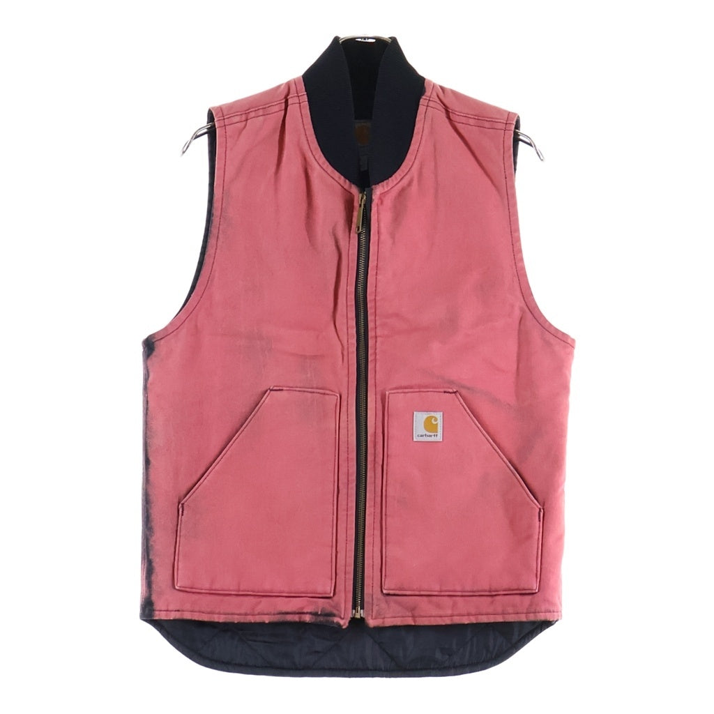 CARHARTT(カーハート) Duck Quilting Vest ジップアップ ダックキルティングベスト レッド V01-BLK