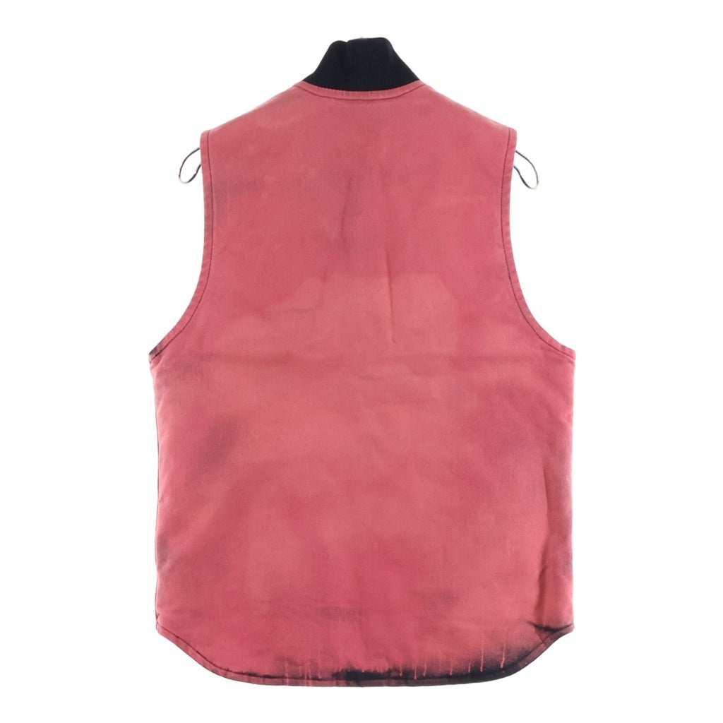 CARHARTT(カーハート) Duck Quilting Vest ジップアップ ダックキルティングベスト レッド V01-BLK