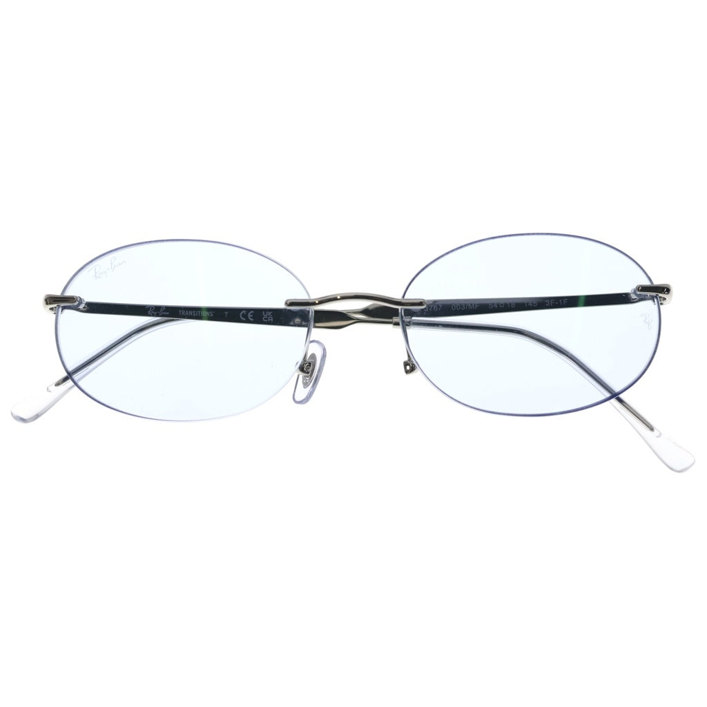 Ray Ban(レイバン) オーバル サングラス アイウェア メガネ 眼鏡 シルバー/ライトブルー RB3767