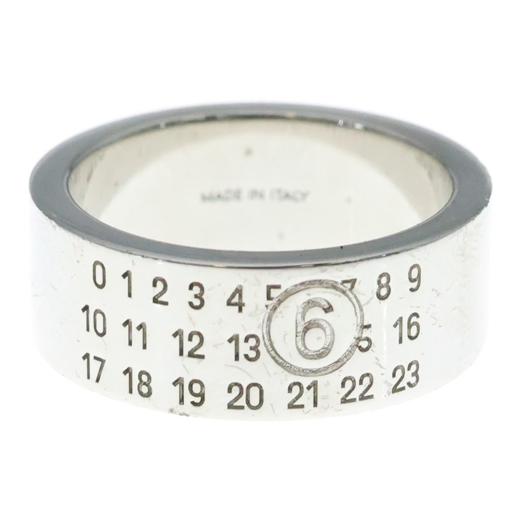 MM6 Maison Margiela(エムエムシックスメゾンマルジェラ) NUMERIC MINIMAL SIGNATURE RING シグネチャーロゴ リング シルバー SM6UQ0057