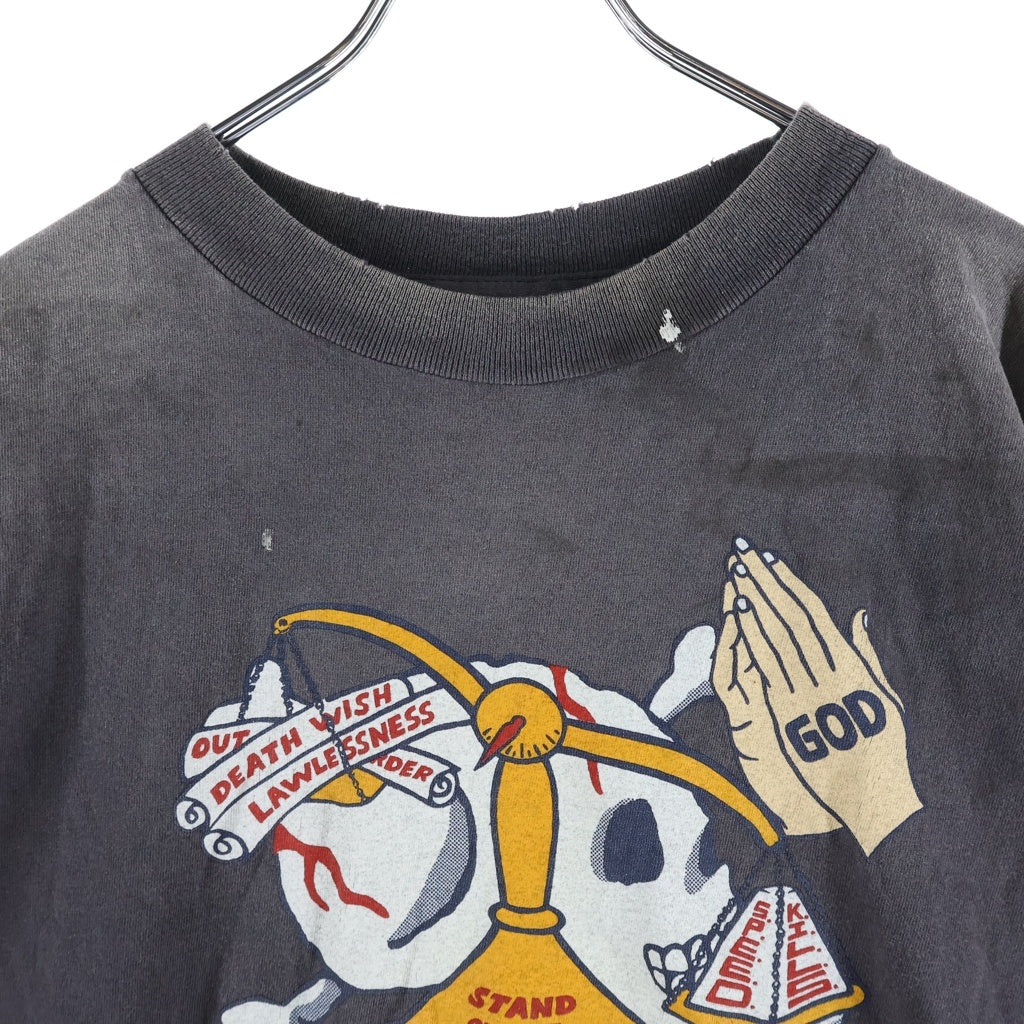 SAINT MICHAEL(セントマイケル) ×NEIGHBORHOOD SAINT FOOD/SS Tee STHD.PRAY ネイバーフッド 半袖Tシャツ カットソー ブラック SM-HR8-0000-C68