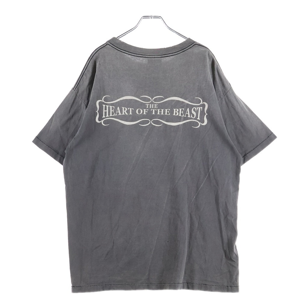 SAINT MICHAEL(セントマイケル) 23SS DEVIL SHORT SLEEVE T-SHIRT ヴィンテージ加工デビルプリント半袖Tシャツ カットソー グレー SM-S23-0000-002
