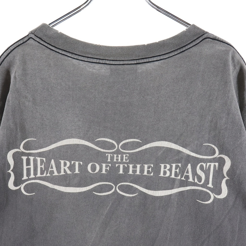 SAINT MICHAEL(セントマイケル) 23SS DEVIL SHORT SLEEVE T-SHIRT ヴィンテージ加工デビルプリント半袖Tシャツ カットソー グレー SM-S23-0000-002