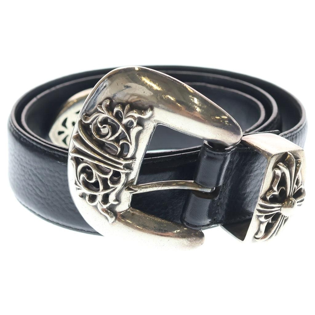 CHROME HEARTS(クロムハーツ) BLT CLASSIC 3PC クラシック3PC レザーベルト ブラック/シルバー