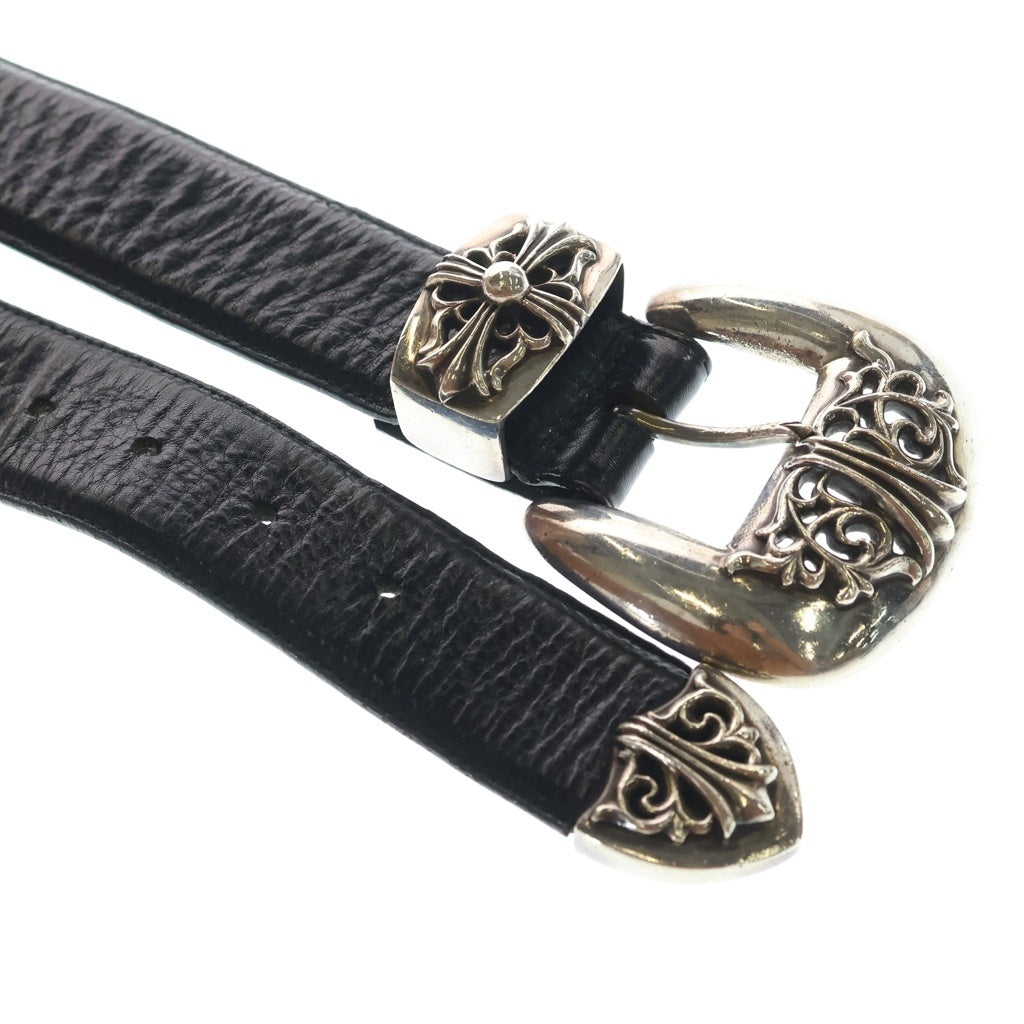 CHROME HEARTS(クロムハーツ) BLT CLASSIC 3PC クラシック3PC レザーベルト ブラック/シルバー