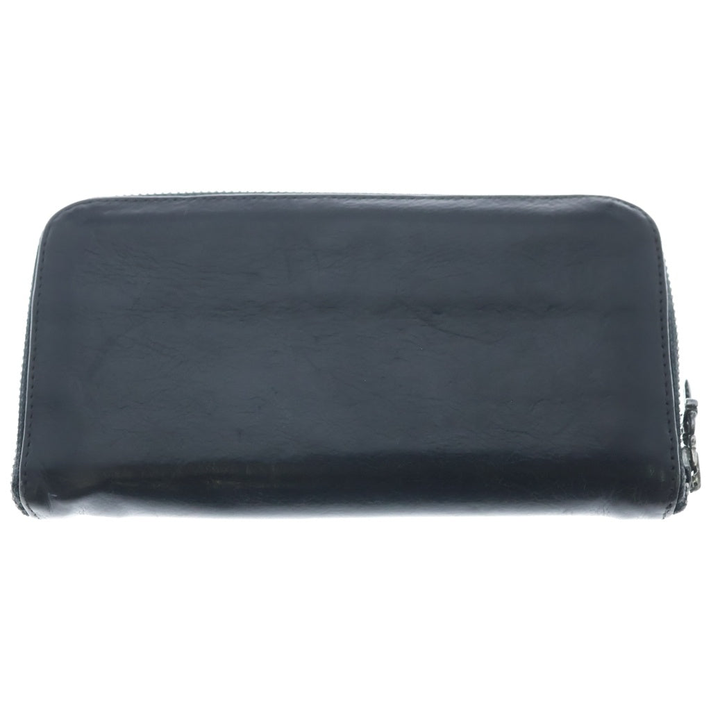CHROME HEARTS(クロムハーツ) REC F ZIP PLANE プレーン ラウンドジップ レザー ブラック