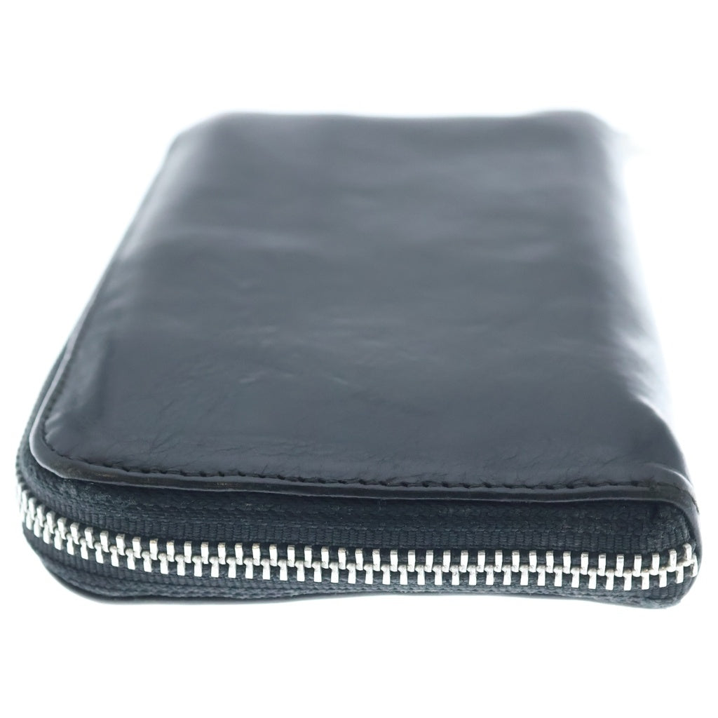 CHROME HEARTS(クロムハーツ) REC F ZIP PLANE プレーン ラウンドジップ レザー ブラック