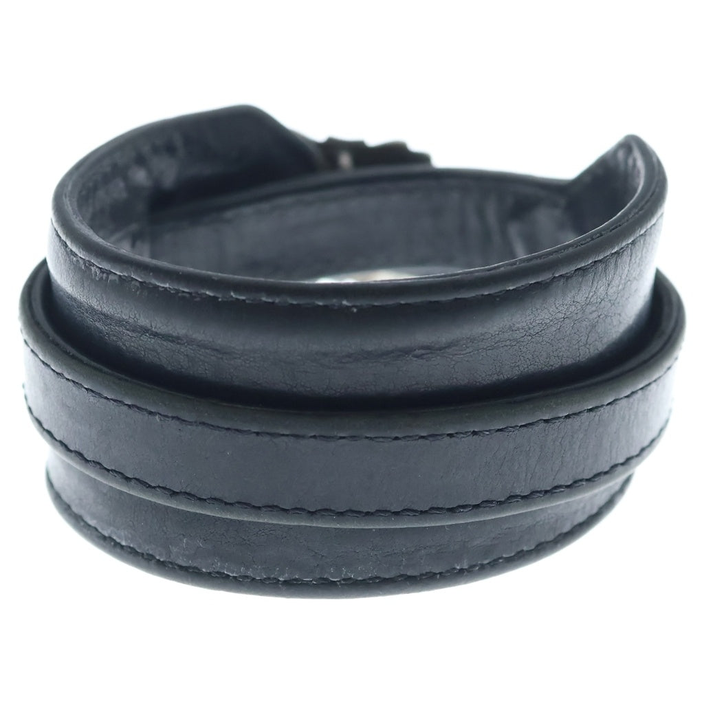 CHROME HEARTS(クロムハーツ) OLD RR TINY BUCKLE オールド ロックンロール レザーブレスレット ブラック/シルバー