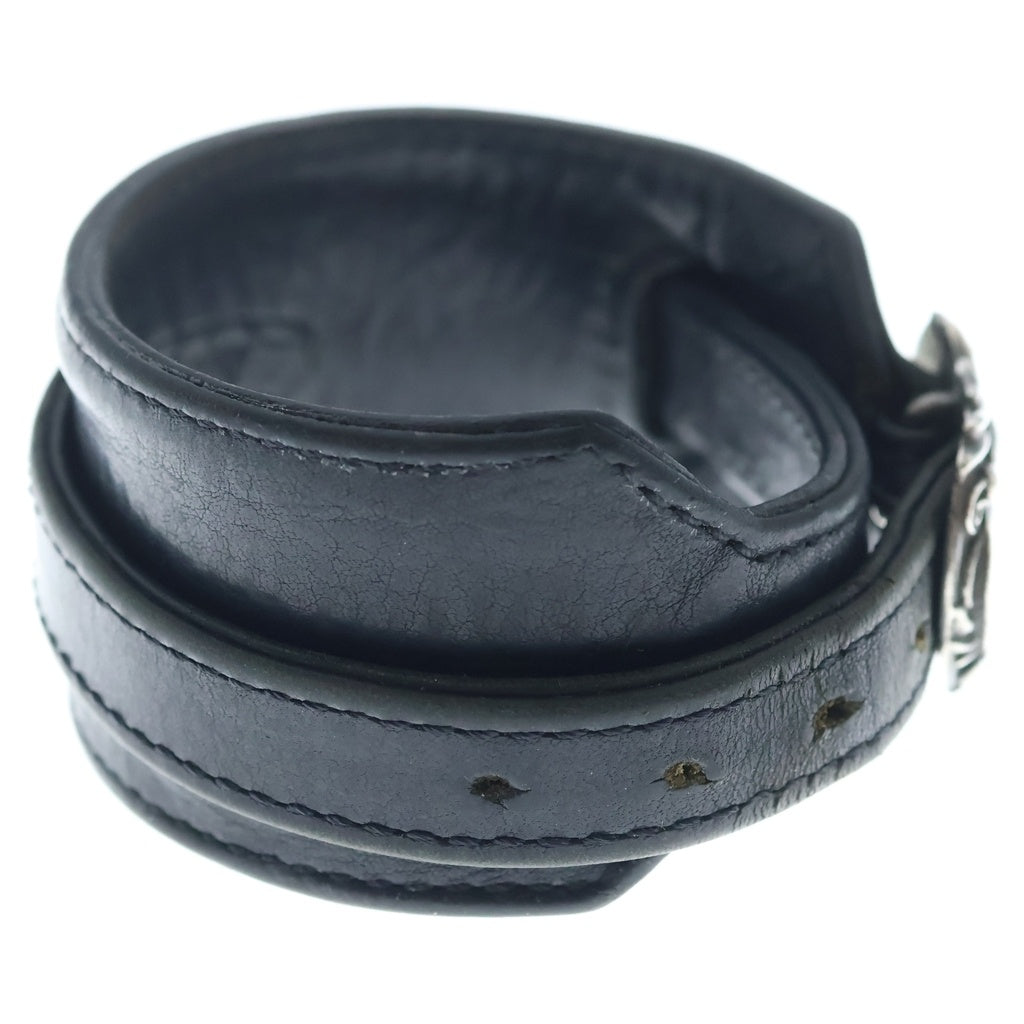 CHROME HEARTS(クロムハーツ) OLD RR TINY BUCKLE オールド ロックンロール レザーブレスレット ブラック/シルバー