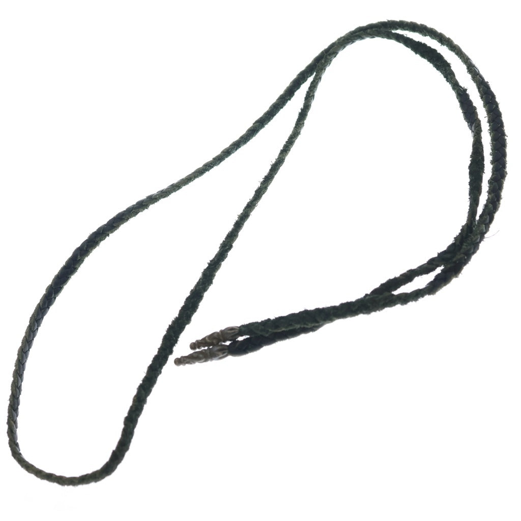 CHROME HEARTS(クロムハーツ) LEATHER BRAID SCROLL ネックレス レザーブレイドネックレス ブラック/シルバー
