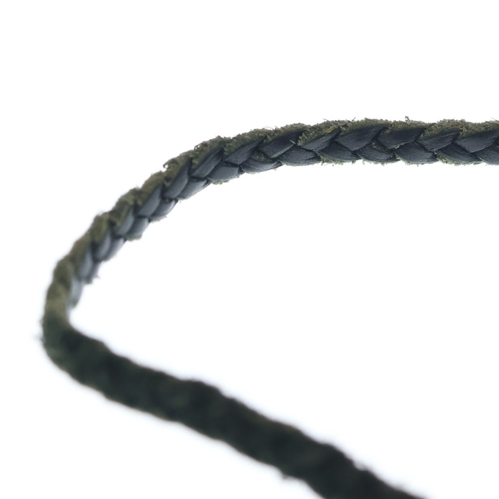 CHROME HEARTS(クロムハーツ) LEATHER BRAID SCROLL ネックレス レザーブレイドネックレス ブラック/シルバー