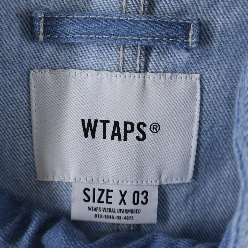 WTAPS(ダブルタップス) 21SS THOMPSON トンプソン ジップアップ デニムロングコート ブルー 211WDT-JKM02
