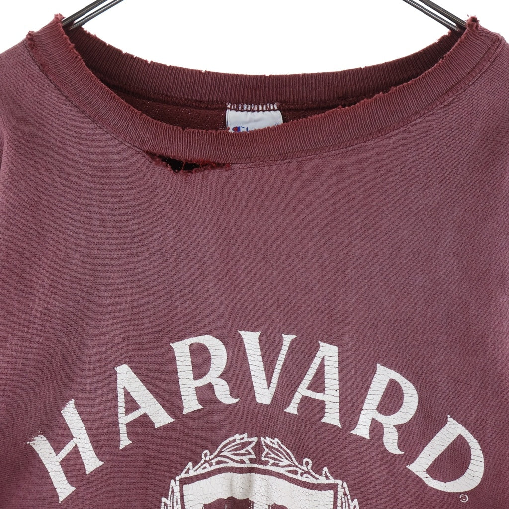 CHAMPION(チャンピオン) 90S VINTAGE REVERSE WEAVE HARVARD リバースウィーブ ハーバードフロントプリント クルーネックスウェットトレーナー レッド