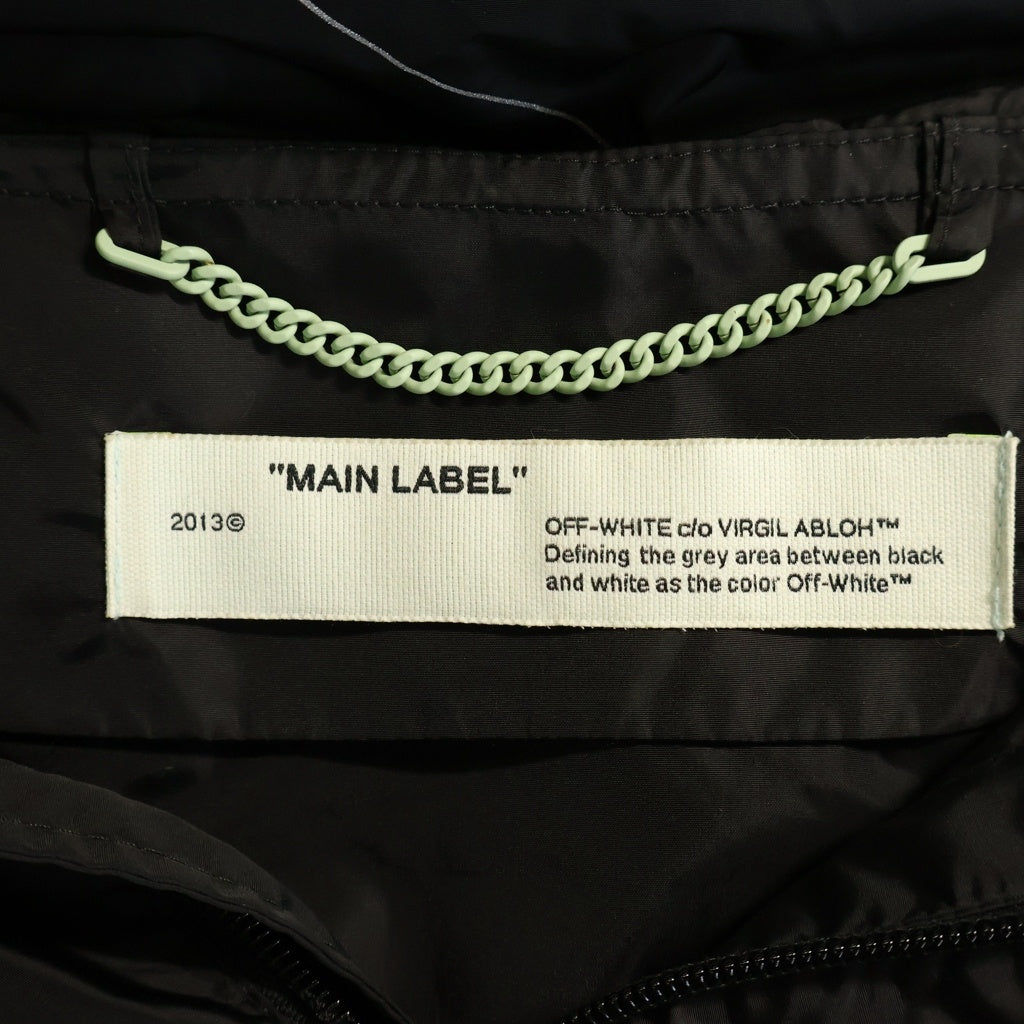 OFF-WHITE(オフホワイト) Unfinished Raincoat ジップアップ アンフィニッシュド レインコート ブラック OMEA171E19E06003