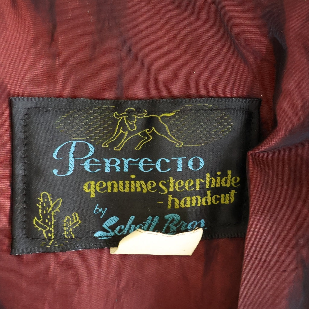 SCHOTT(ショット) 641XX STEERHIDE サボテンタグ 復刻 ステアハイド レザー シングルライダースジャケット ブラック