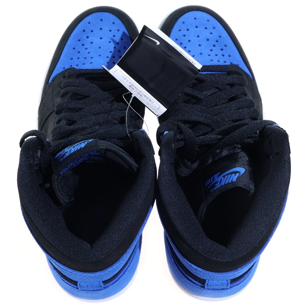 NIKE(ナイキ) AIR JORDAN1 RETRO HIGH OG エアジョーダン1 レトロ ハイ ハイカットスニーカー シューズ ブラック/ブルー US7/25.0cm DZ5485-042