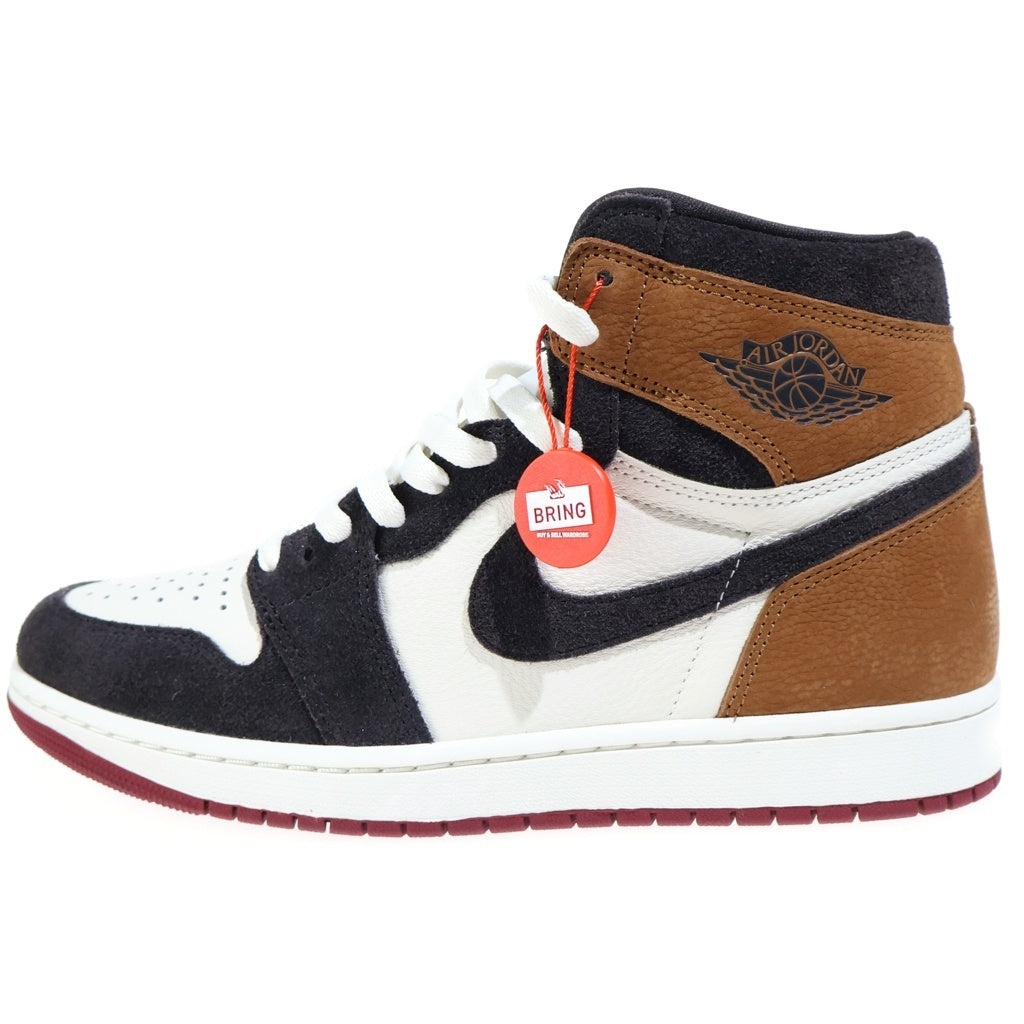 NIKE(ナイキ) AIR JORDAN1 RETRO HIGH OG LOVE LETTER エアジョーダン1 レトロ ハイ ラブレター ハイカットスニーカー シューズ ブラウン/ホワイト US10/28.0cm DZ5485-201