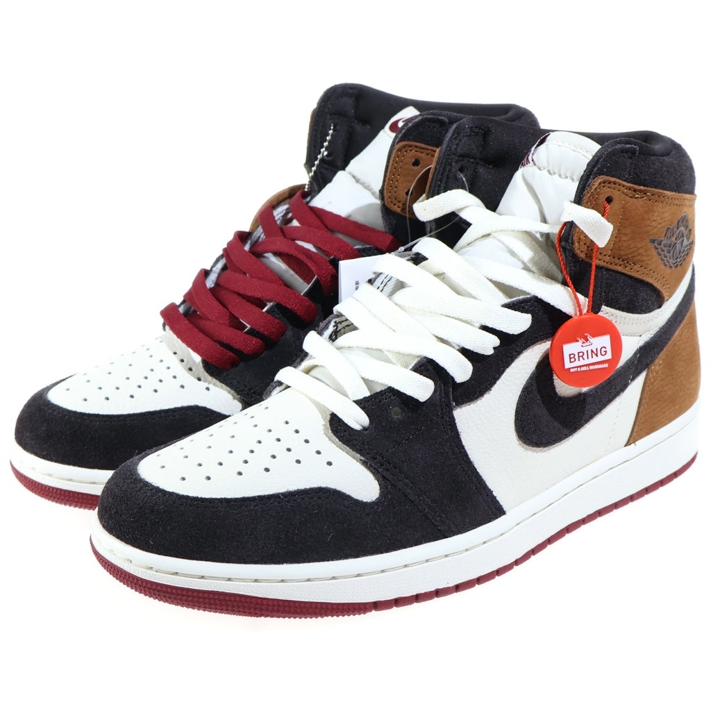 NIKE(ナイキ) AIR JORDAN1 RETRO HIGH OG LOVE LETTER エアジョーダン1 レトロ ハイ ラブレター ハイカットスニーカー シューズ ブラウン/ホワイト US10/28.0cm DZ5485-201