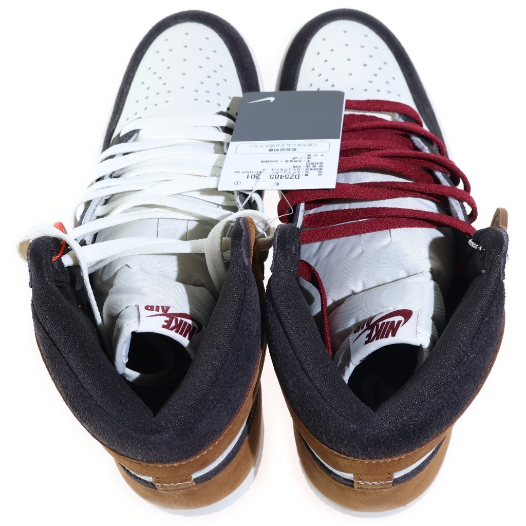 NIKE(ナイキ) AIR JORDAN1 RETRO HIGH OG LOVE LETTER エアジョーダン1 レトロ ハイ ラブレター ハイカットスニーカー シューズ ブラウン/ホワイト US10/28.0cm DZ5485-201