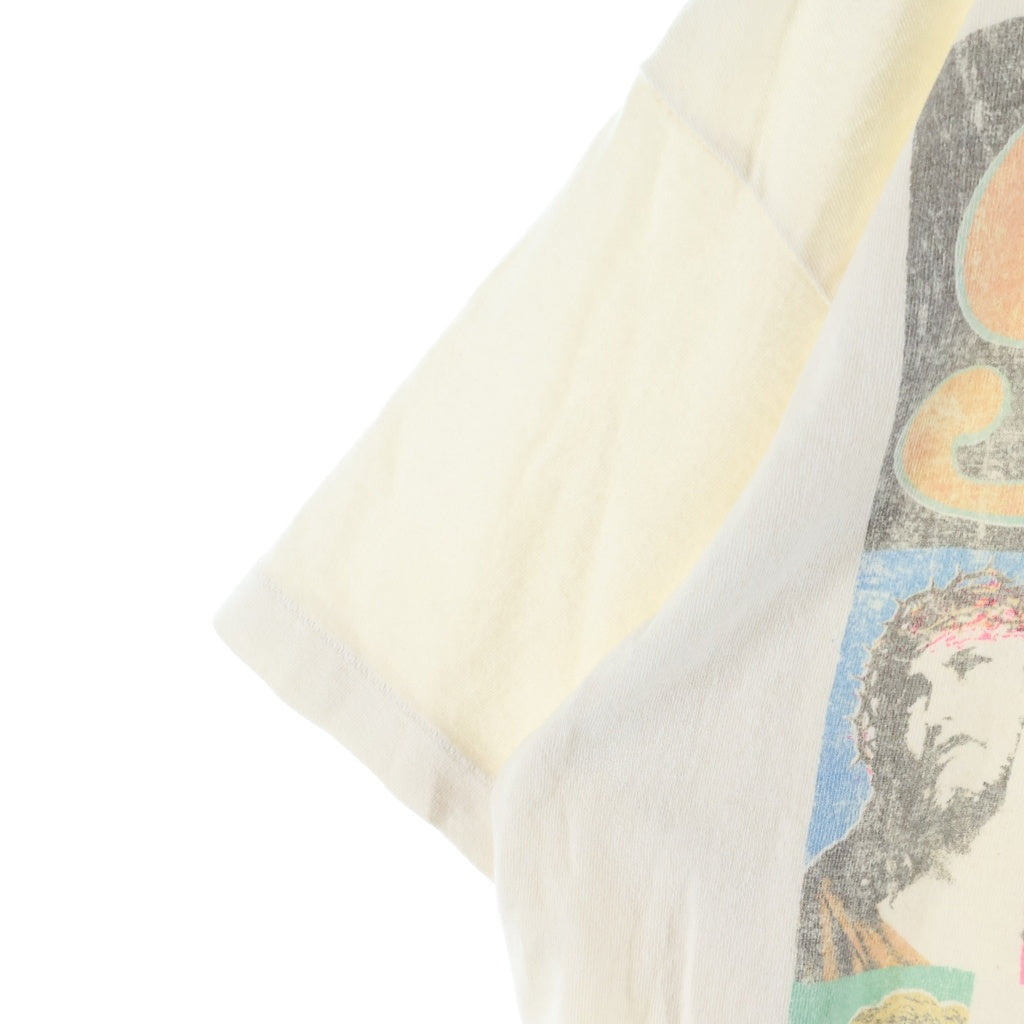 SAINT MICHAEL(セントマイケル) SW SS TEE / VEGES SM-YS8-0000-C15 フロント プリントクルーネック半袖Tシャツ カットソー ホワイト