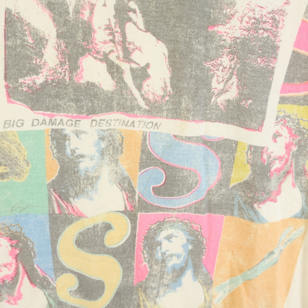 SAINT MICHAEL(セントマイケル) SW SS TEE / VEGES SM-YS8-0000-C15 フロント プリントクルーネック半袖Tシャツ カットソー ホワイト