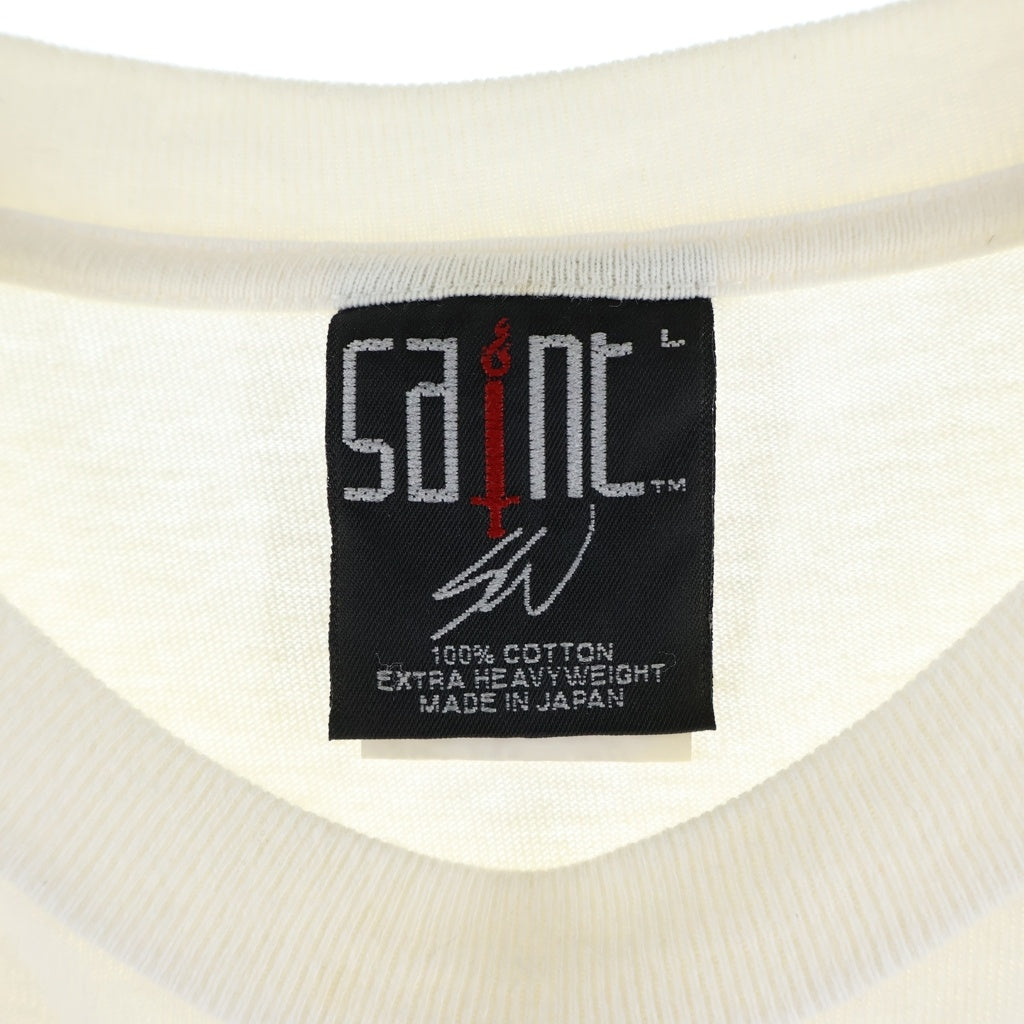 SAINT MICHAEL(セントマイケル) SW SS TEE / VEGES SM-YS8-0000-C15 フロント プリントクルーネック半袖Tシャツ カットソー ホワイト