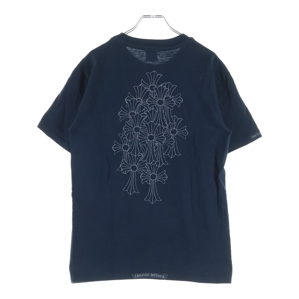 CHROME HEARTS(クロムハーツ) OLD S/S オールド バックセメタリークロスプリント ワンポケット 半袖Tシャツ カットソー ネイビー