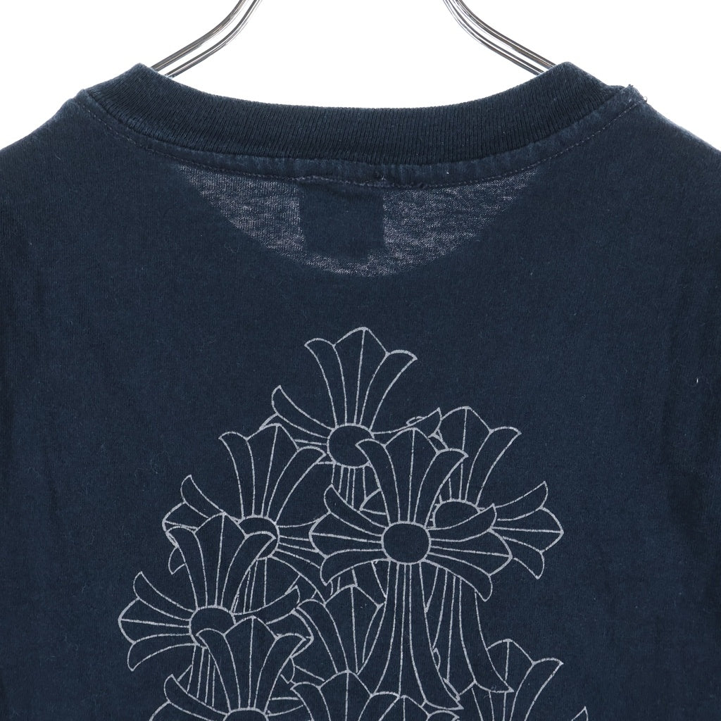 CHROME HEARTS(クロムハーツ) OLD S/S オールド バックセメタリークロスプリント ワンポケット 半袖Tシャツ カットソー ネイビー